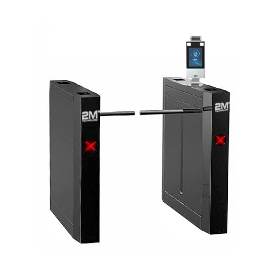 2MLDA-3 Face Recognition and Thermal Detection Access Control Drop Arm Turnstile Gates