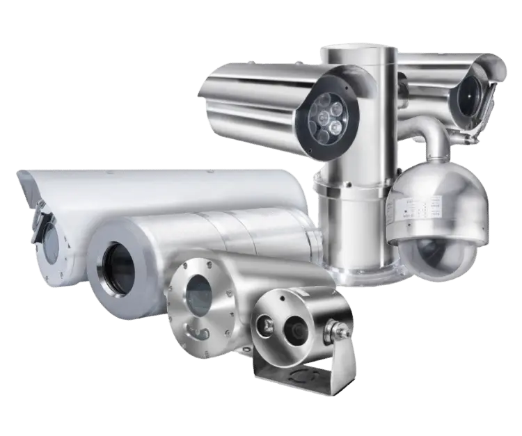 various explosion-proof cameras and housings from 2M Technology