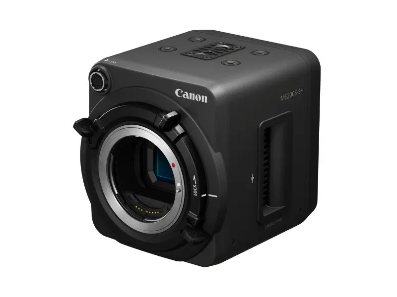 front angled view of Canon ME-200S-SH camera