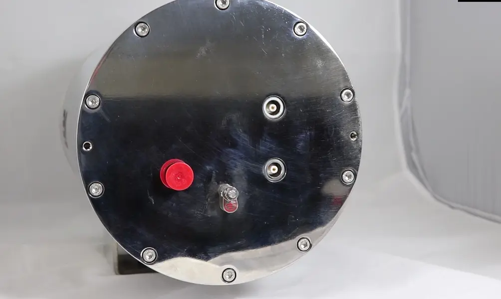 Custom explosion-proof housing made by 2M Technology for Canon ME200S-SH camera