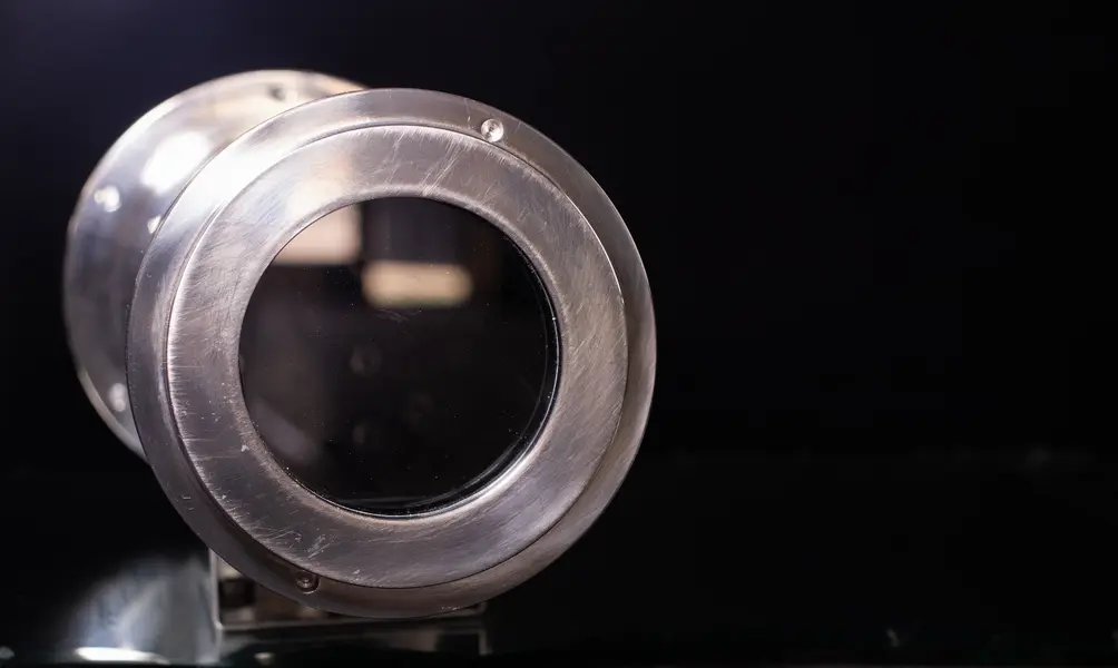 Custom explosion-proof housing for Emergent Vision Technologies HR-2000 camera from 2M Technology