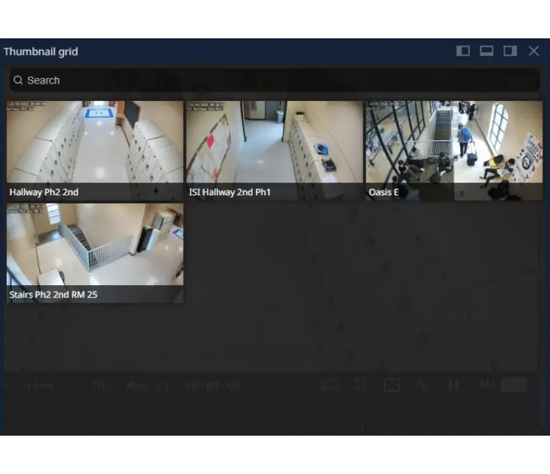 demo camera list on IFOVEA, a cloud-based VMS platform