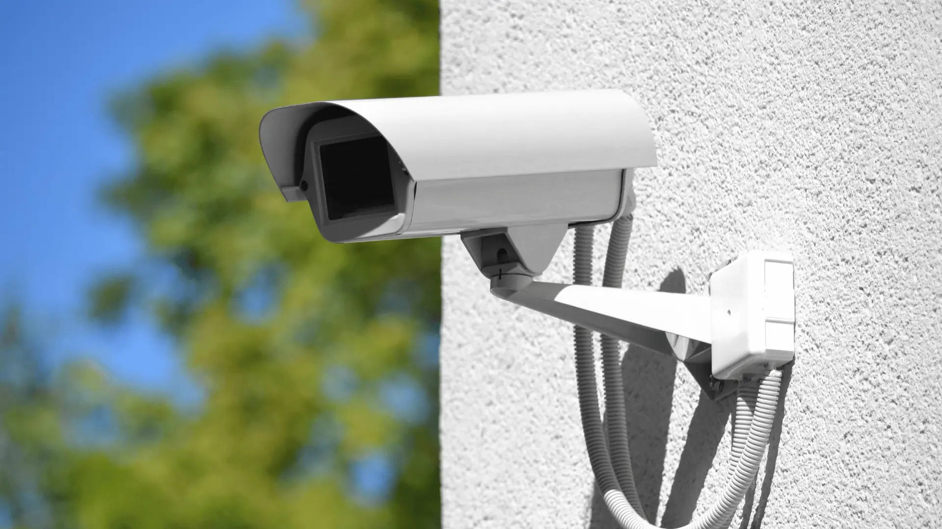 bullet camera installed outside a building