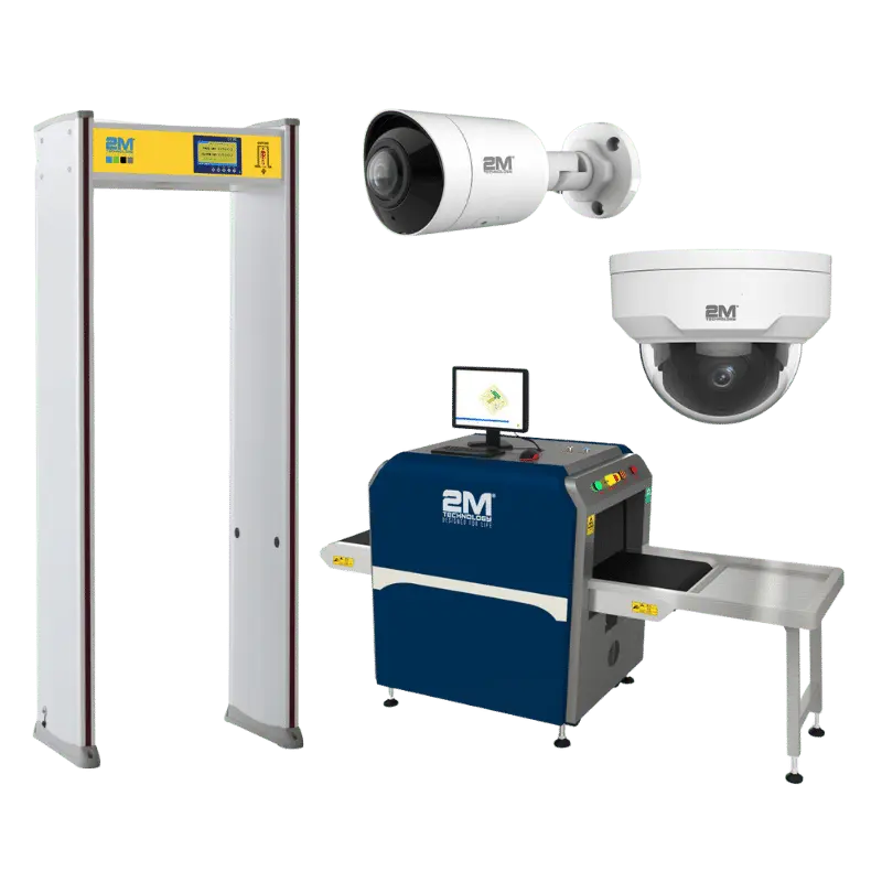 various security equipment addons available for 2M Technology container turnstiles