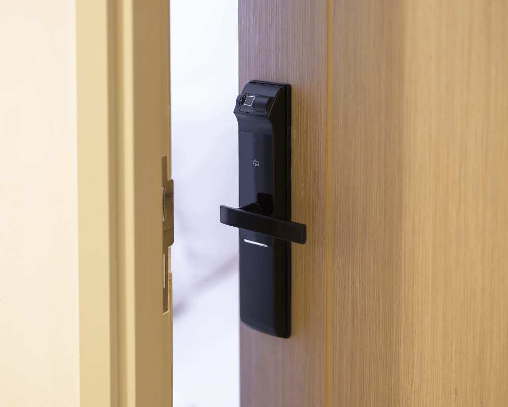 An access control door lock, one of our religious center security solutions.